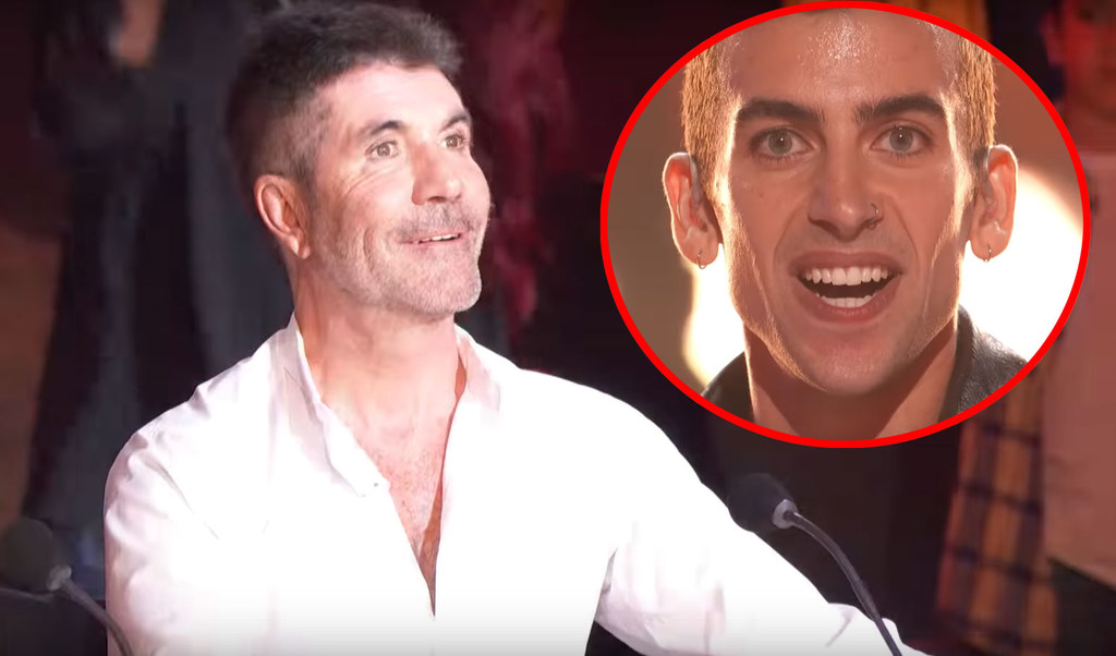 Simon Cowell w "Mam talent" podczas występu Bena Lapidusa / Youtube