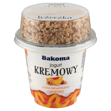 Bakoma Jogurt kremowy z brzoskwiniami i granolą 230 g - 0