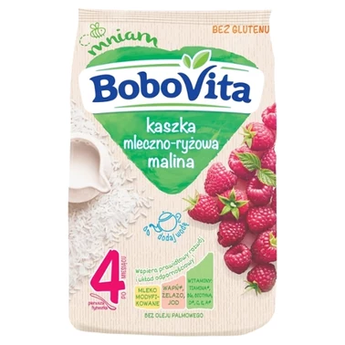BoboVita Kaszka mleczno-ryżowa malina po 4 miesiącu 230 g - 2