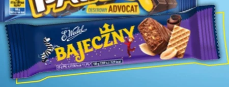 E. Wedel Bajeczny Baton orzechowy arachidowy z dodatkiem wafelków w mlecznej czekoladzie 45 g