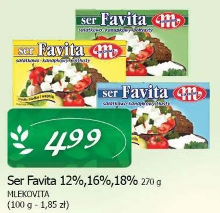 Mlekovita Favita Ser sałatkowo-kanapkowy półtłusty 270 g