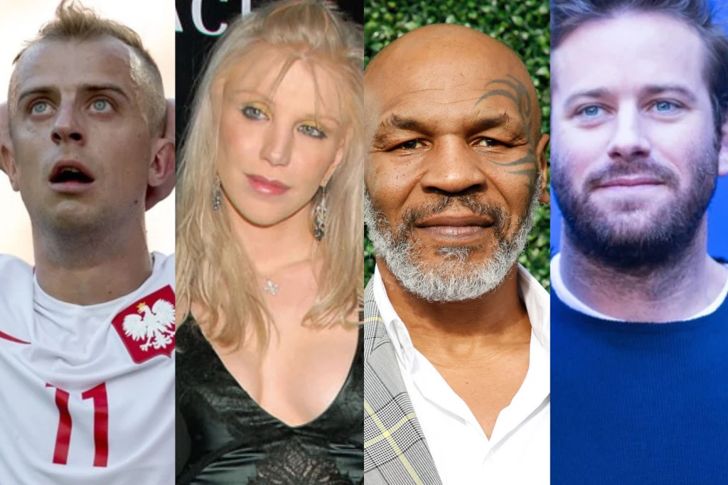 Kamil Grosicki, Courtney Love, Mike Tyson i Armie Hammer