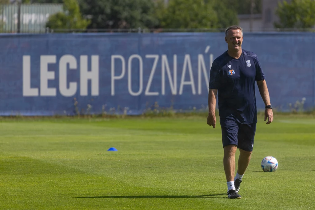 Trener Lecha Poznań John van den Brom Trener Lecha Poznań John van den Brom