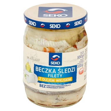SEKO Beczka śledzi Filety z olejem wiejskim 550 g - 3