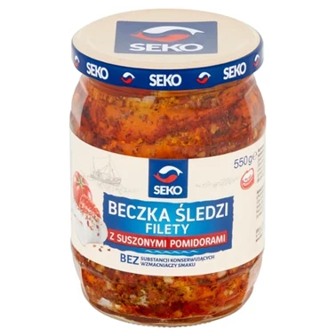 SEKO Beczka śledzi Filety z suszonymi pomidorami 550 g - 3