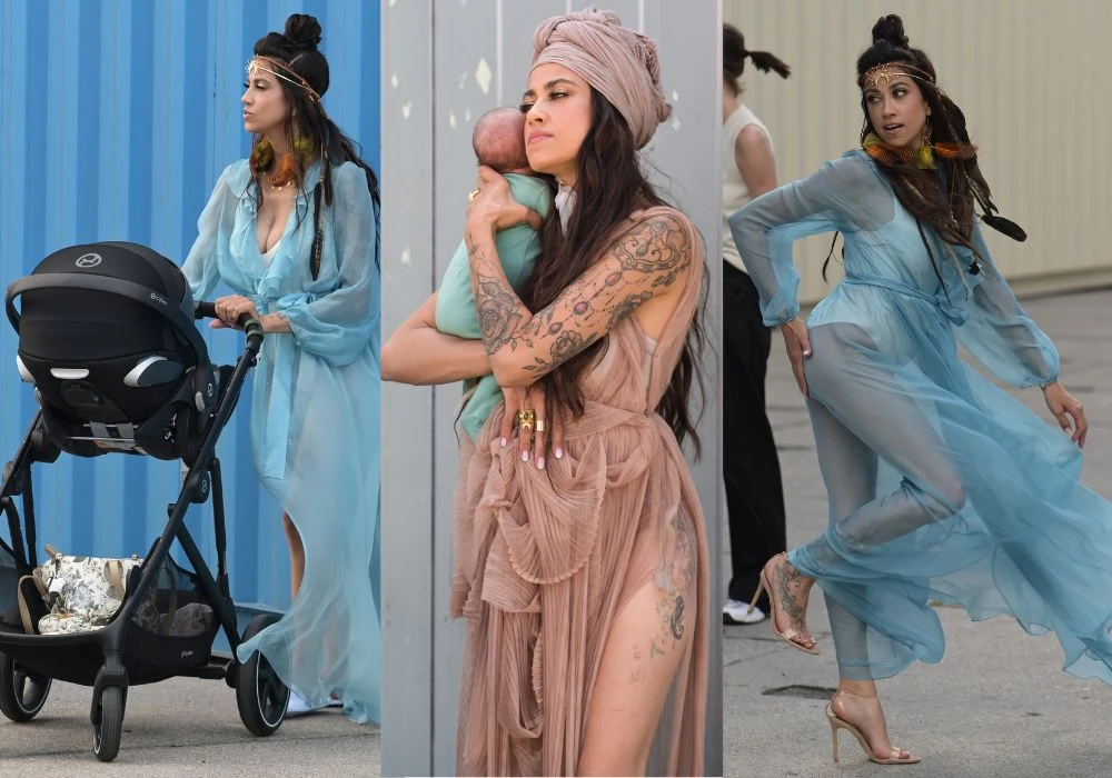 Maja Hyży zabrała córkę na plan teledysku Maja Hyży zabrała córkę na plan teledysku