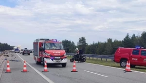 Wypadek na S8 w Zduńskiej Woli