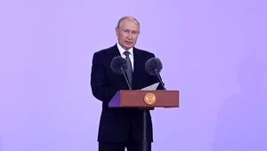 Władimir Putin podczas wystąpienia na Międzynarodowym Forum Wojskowo-Technicznym Army-2022