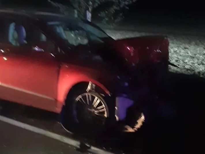 Wypadek w Spytkowicach na DK44 Wypadek w Spytkowicach na DK44