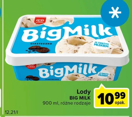 Big Milk Ciasteczko Lody 900 ml