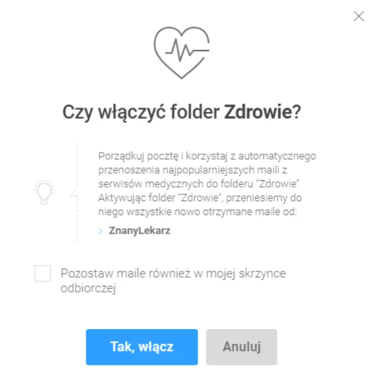 Poczta e-mail_ sugestia z folderem automatycznym w darmowej poczcie Interia