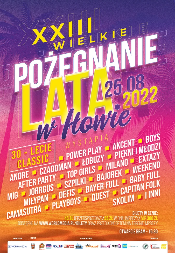 Kto wystąpi na Wielkim Pożegnaniu Lata w Iłlowie?