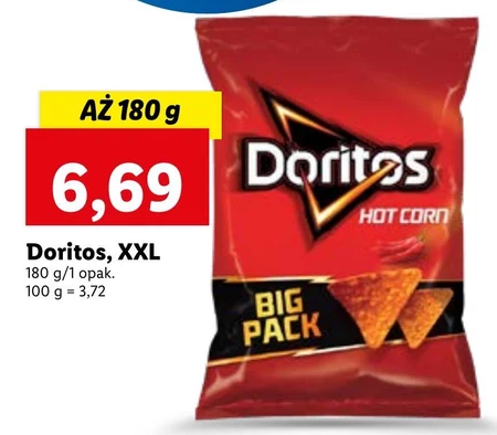 Doritos Hot Corn Chipsy kukurydziane o smaku ostrej papryki 180 g