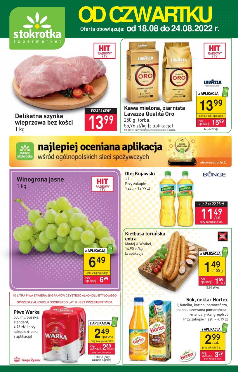 Gazetka promocyjna Stokrotka Supermarket - ważna od 18. 08. 2022 do 24. 08. 2022