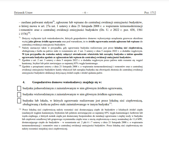 Wniosek o dodatek węglowy - wzór dokumentu.