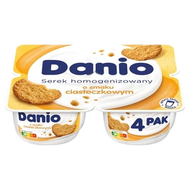 Danio Serek homogenizowany o smaku ciasteczkowym 520 g (4 x 130 g) - 0