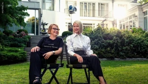 Ilona Łepkowska i Małgorzata Kożuchowska na planie "Zołzy"