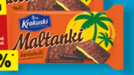 Krakuski Maltanki Herbatniki w polewie kakaowej 80 g