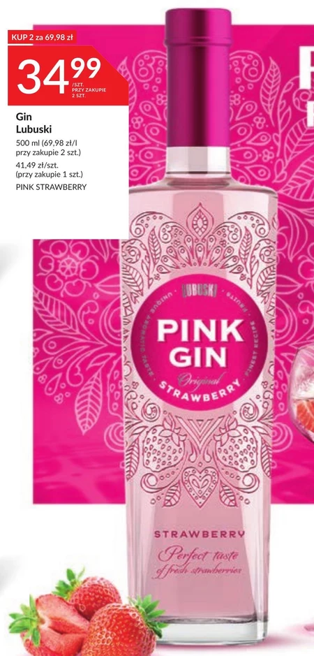 Lubuski Pink Gin Strawberry 500 ml