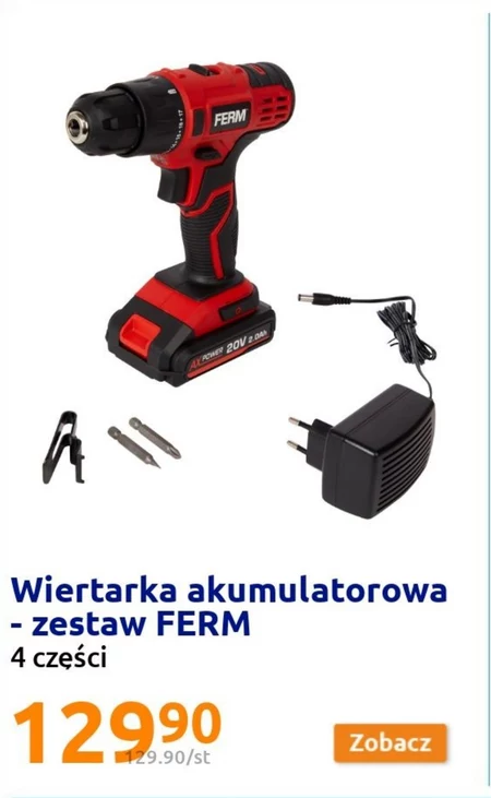 Wiertarka akumulatorowa Ferm