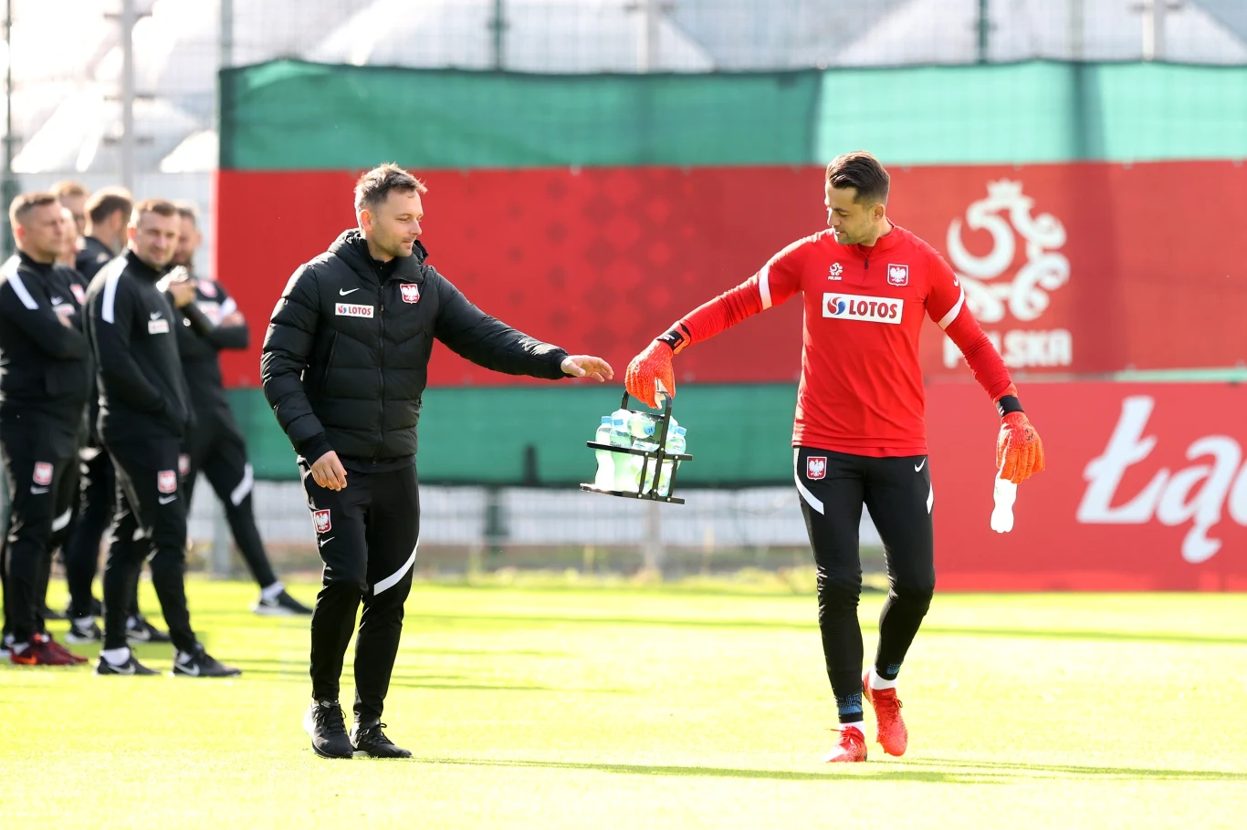 Dietetyk Wojciech Zep z Łukaszem Fabiańskim podczas zgrupowania kadry Dietetyk Wojciech Zep z Łukaszem Fabiańskim podczas zgrupowania kadry