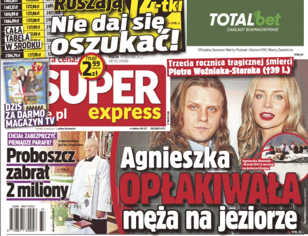 Okładka piątkowego "Super Expressu" Okładka piątkowego "Super Expressu"