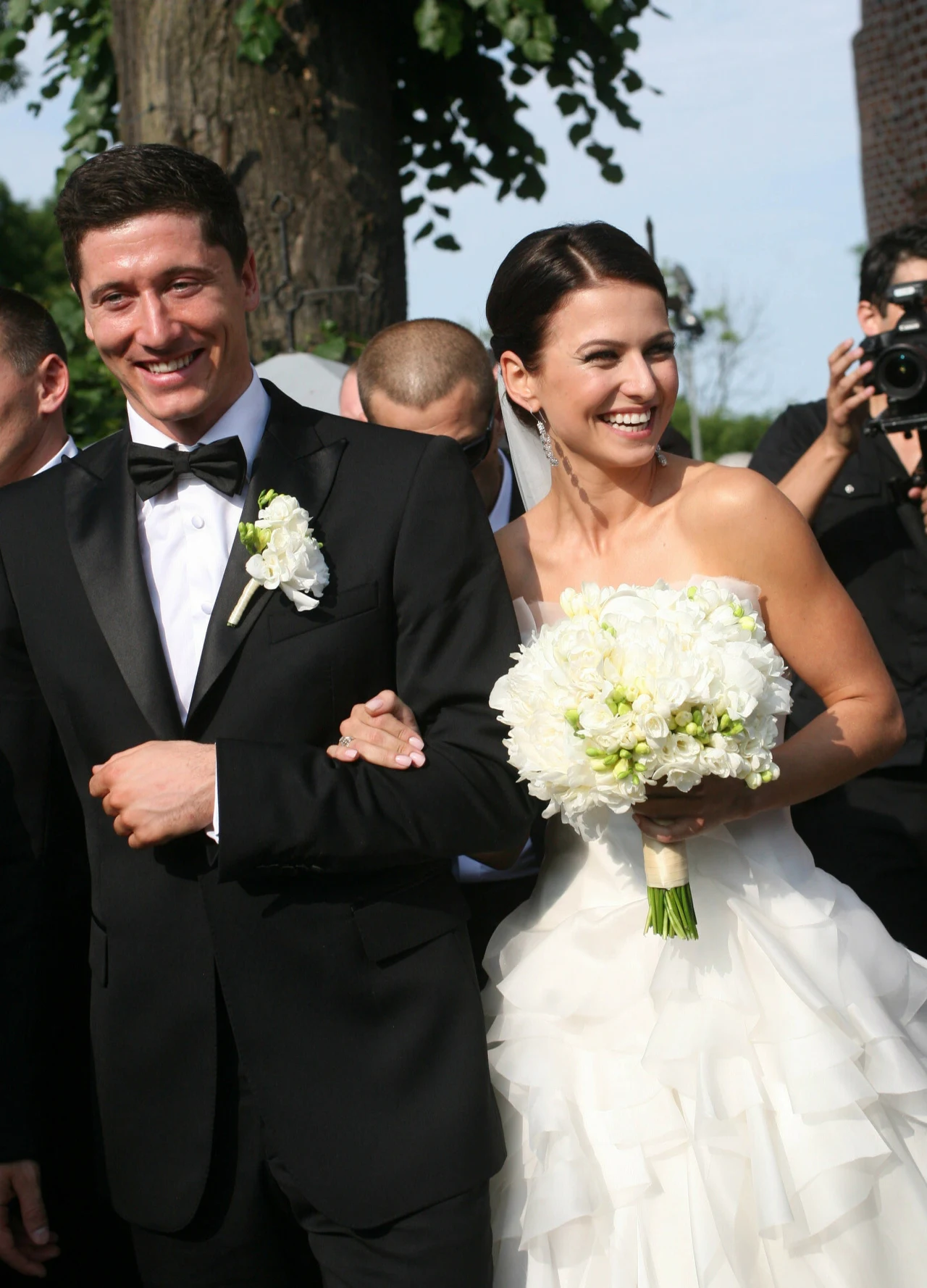 Robert i Anna Lewandowscy w dniu ślubu
