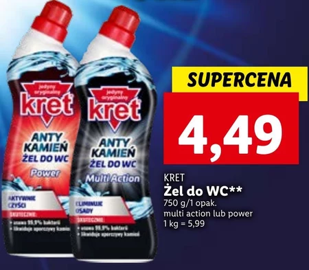 kret Antykamień Multi Action Żel do WC 750 g