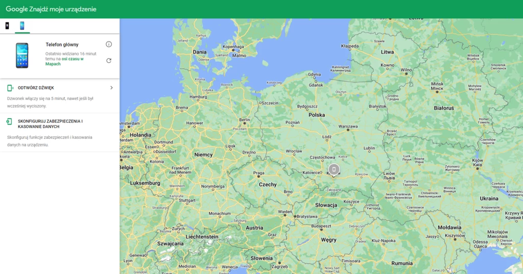 Znajdź telefon za pomocą Google. Usługa dostępna z poziomu przeglądarki