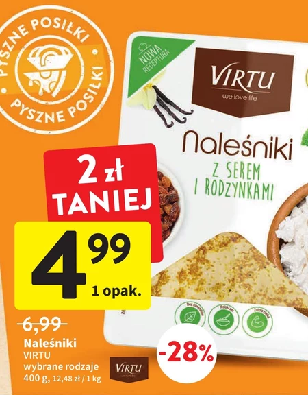 Virtu Naleśniki z serem i rodzynkami 400 g