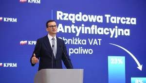 Rząd przedłuży działanie tzw. tarczy antyinflacyjnej. Na zdj. premier Mateusz Morawiecki