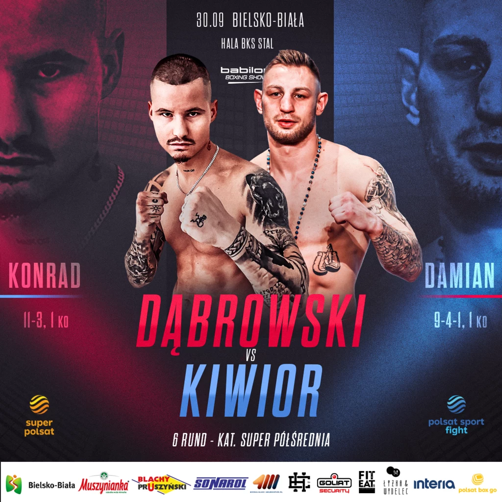 W walce w kategorii super półśredniej na gali Babilon Boxing Show zmierzą się Konrad Dąbrowski i Damian Kiwior W walce w kategorii super półśredniej na gali Babilon Boxing Show zmierzą się Konrad Dąbrowski i Damian Kiwior