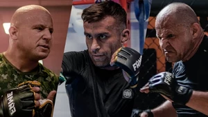 Fame MMA 15. Arkadiusz Tańcula i Jacek oraz Mateusz Murańscy/ źródło: Twitter.com/famemmatv 