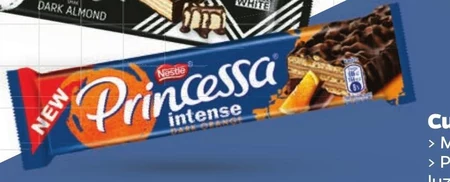 Princessa Intense Dark Orange Wafel z kremem pomarańczowym oblany czekoladą deserową 31 g