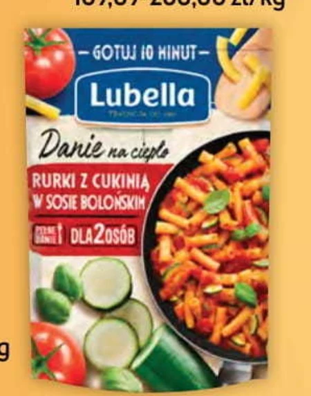 Lubella Danie na ciepło rurki z cukinią w sosie bolońskim 190 g