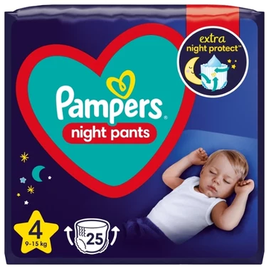 Pampers Night Pants Pieluchomajtki rozmiar 4, 25 pieluszek, 9kg-15kg - 3