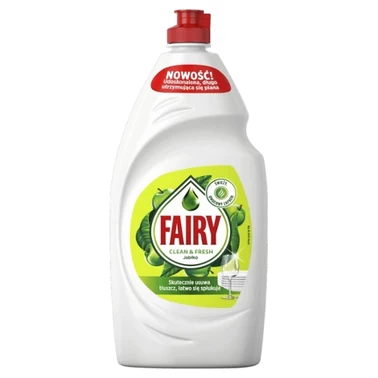 Fairy Clean & Fresh Jabłko Płyn do mycia naczyń zapewniający lśniąco czyste naczynia 900ml - 1