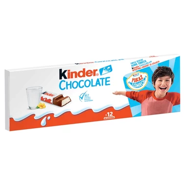 Kinder Chocolate Batonik z mlecznej czekolady z nadzieniem mlecznym 150 g (12 sztuk) - 12