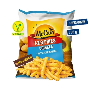 McCain 1.2.3 Fries Crinkle Frytki karbowane 750 g - 0