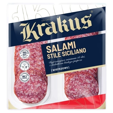 Krakus Stile Siciliano Salami 80 g (2 x 40 g) - 1