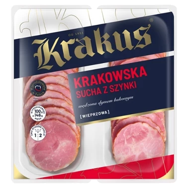 Krakus Kiełbasa krakowska sucha z szynki 80 g - 0