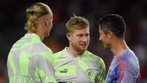 Erling Haaland, Kevin De Bruyne i Robert Lewandowski