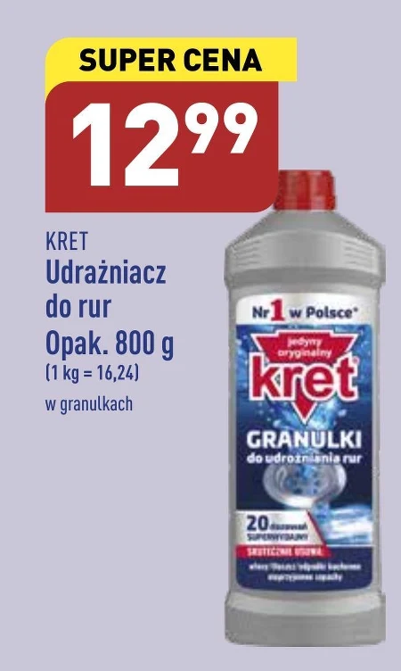 kret Granulki do udrożniania rur 800 g