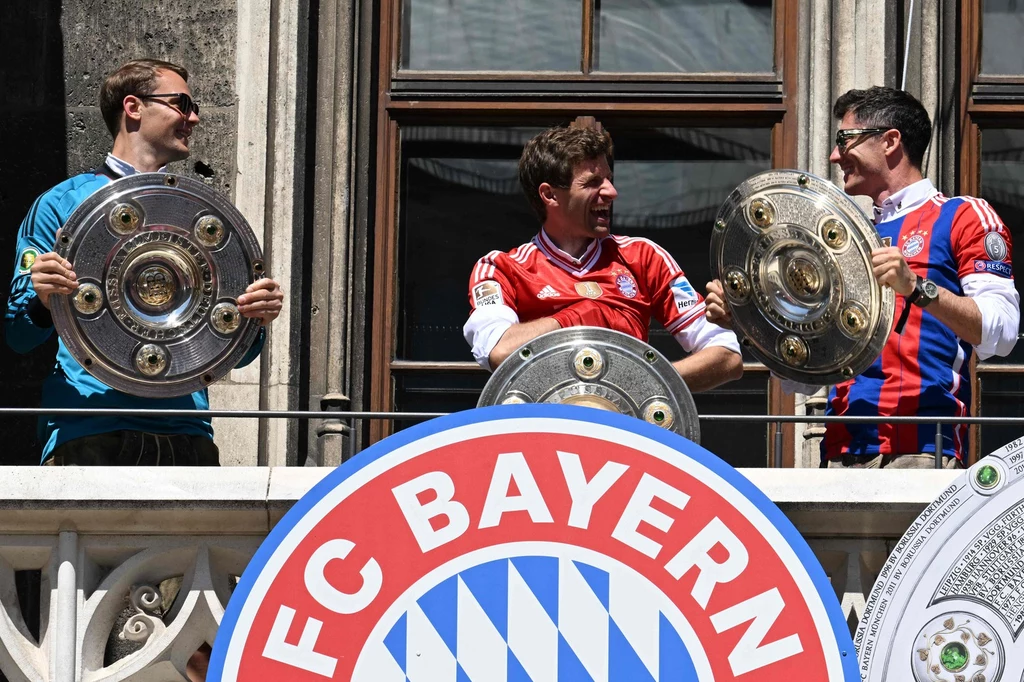 Manuel Neuer, Thomas Mueller i Robert Lewandowski Manuel Neuer, Thomas Mueller i Robert Lewandowski