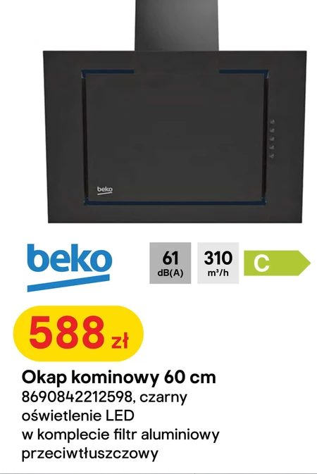 Okap kominowy Beko