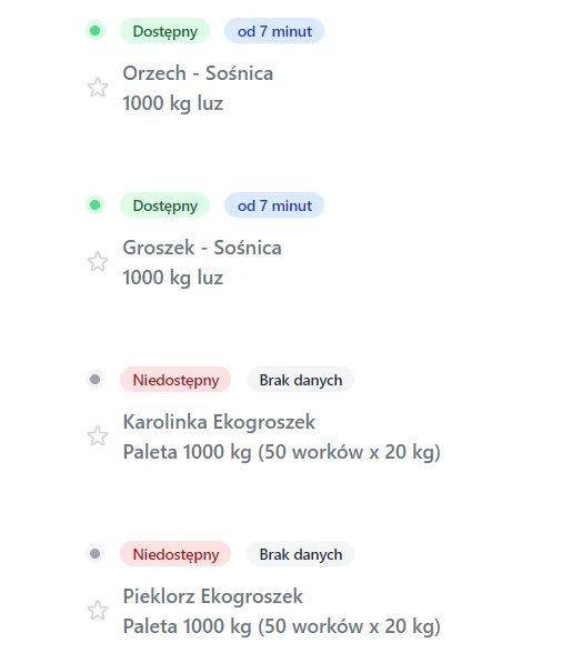 Na stronie sprawdzwegiel.pl można sprawdzić, jakie produkty aktualnie są dostępne i czy jest sens dobijać się do strony PGG. Na stronie sprawdzwegiel.pl można sprawdzić, jakie produkty aktualnie są dostępne i czy jest sens dobijać się do strony PGG.