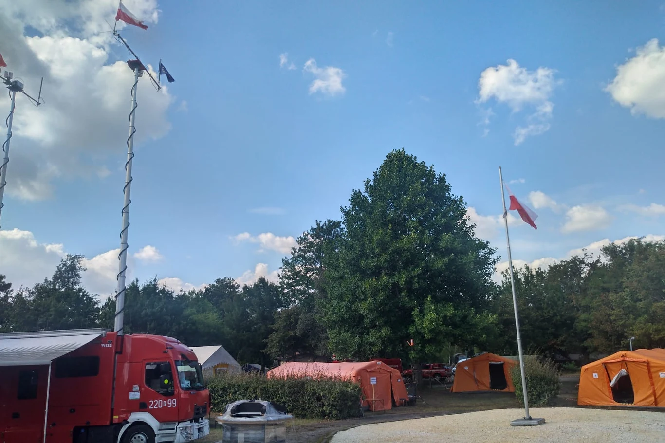 Obóz polskich strażaków