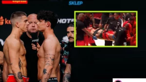 Fame MMA 15. Kacper "Crusher" Błoński (po lewej), Marcin Dubiel (po prawej)