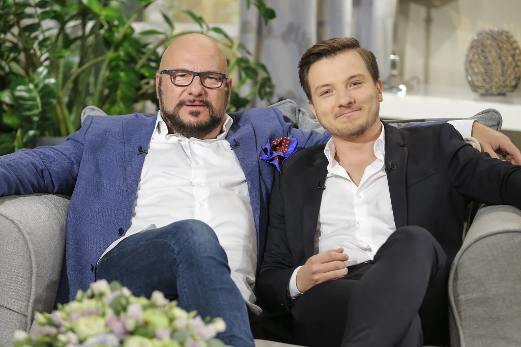 Piotr Gąsowski z synem Jakubem