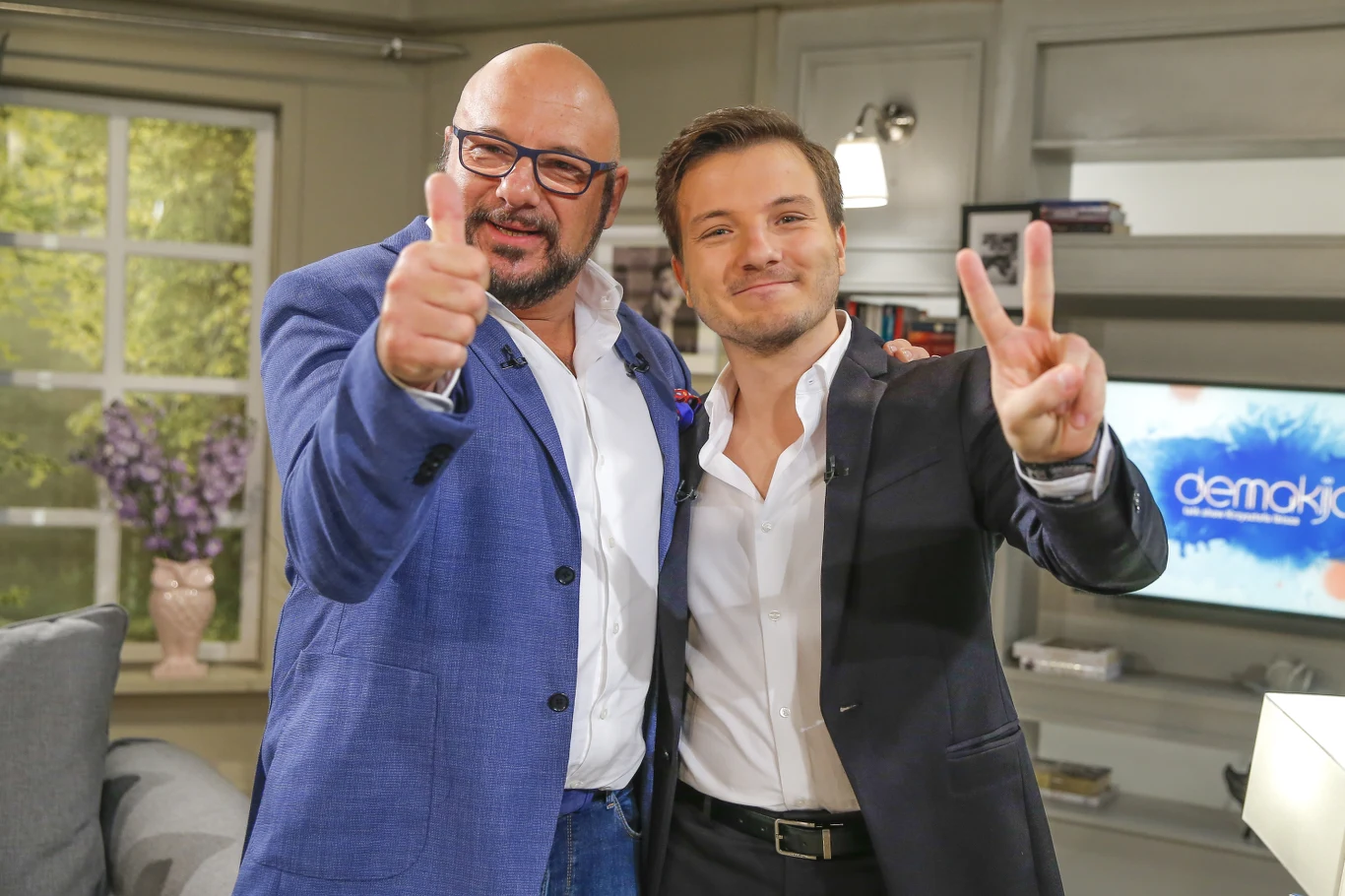 Piotr Gąsowski z synem Jakubem